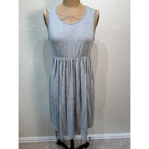 BomBom Made in USA Gray Casual‎ Sleeveless Midi Small Dress Comfortable NWT